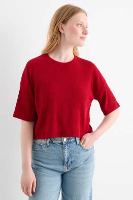 T-shirt - relaxed fit - textured