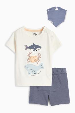 Animaux de la mer - tenue pour bébé - 3 pièces