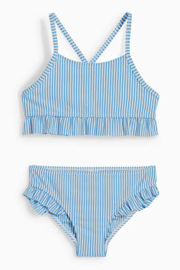 Bikini - LYCRA® XTRA LIFE™ - a righe - tessuto tramato