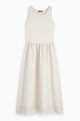 Fit & Flare Kleid - Broderie Anglaise