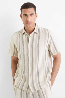 Chemise - regular fit - col kent - à rayures