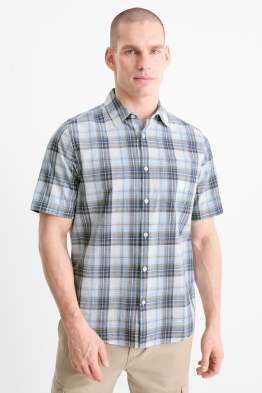 Chemise - regular fit - col kent - à carreaux