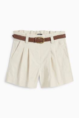 Šortky s páskem - high waist