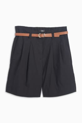 Korte broek met riem - high waist