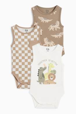 Multipack 3er - Wildtiere - Baby-Body