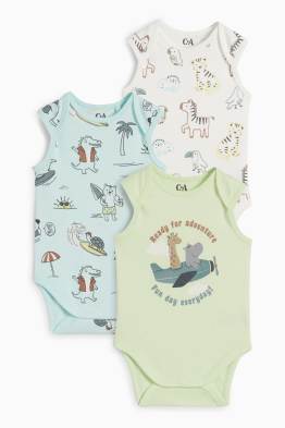 Multipack 3er - Tiere - Baby-Body