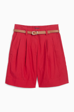 Korte broek met riem - high waist