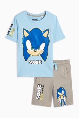 Sonic - set - T-shirt en sweatshorts - 2-delig