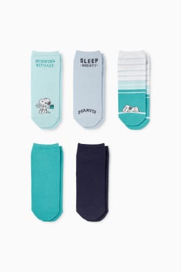 Lot de 5 paires - chaussettes de sport à motif - Snoopy