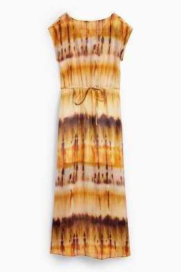 Kleid mit Schlitz - gemustert