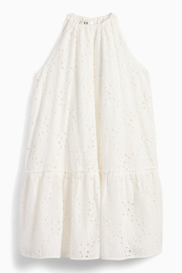 Rochie în A - broderie englezească