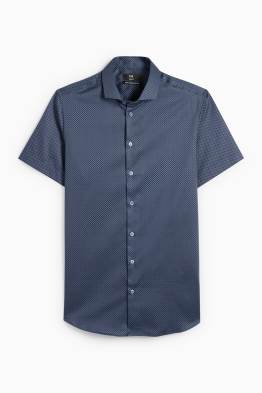 Business-overhemd - slim fit - kent - gemakkelijk te strijken - met patroon