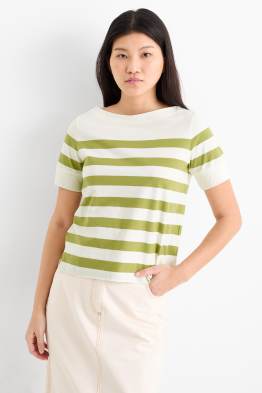 T-shirt basic - relaxed fit - a righe