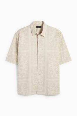 Chemise - regular fit - col kent - à motif
