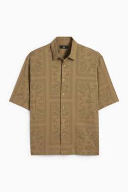 Chemise - regular fit - col kent - à motif