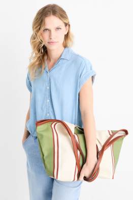 Großer Shopper - gestreift