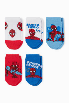 Multipack of 5 - Spider-Man - trainer socks with motif
