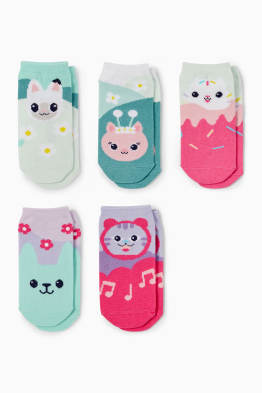 Multipack 5er - Gabby's Dollhouse - Sneakersocken mit Motiv
