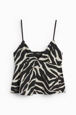 Cropped top - patterned