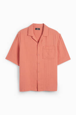 Mušelínová košile - relaxed fit - klopový límec