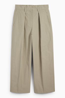 Pantaloni di stoffa - vita alta - gamba larga