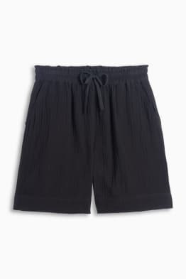 Musselin-Shorts - High Waist