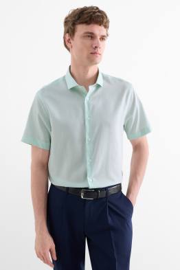 Business-overhemd - slim fit - kent - gemakkelijk te strijken - met patroon