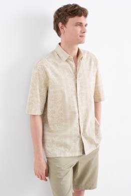 Chemise - regular fit - col kent - à motif