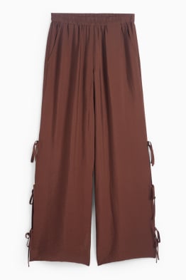 Stoffhose - Mid Waist - Wide Leg