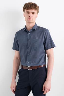 Business-overhemd - slim fit - kent - gemakkelijk te strijken - met patroon