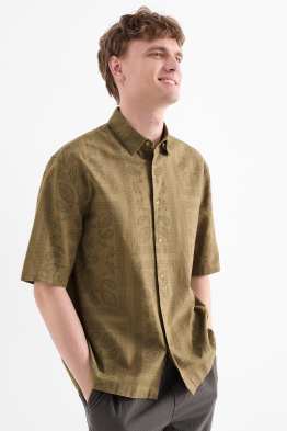 Chemise - regular fit - col kent - à motif