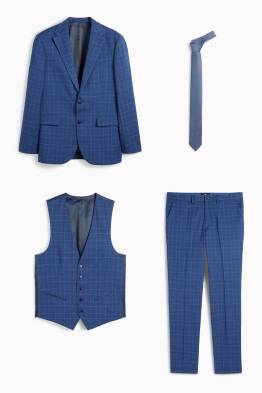 Costume à cravate - regular fit - extensible - 4 pièces