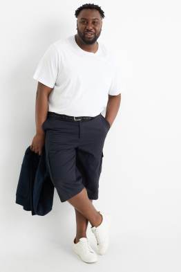 Cargo-bermuda met riem