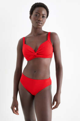 Bikini bottoms - mid-rise waist - LYCRA® XTRA LIFE™ - textured
