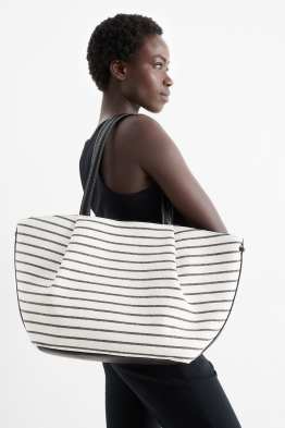Großer Shopper - gestreift