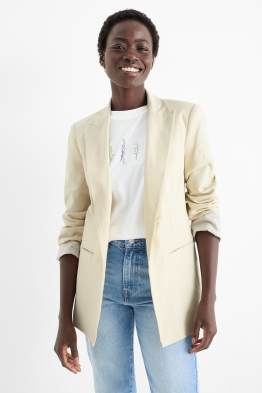 Lange blazer - relaxed fit - linnenmix