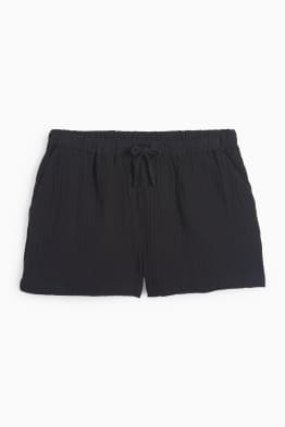 Korte broek van mousseline - mid waist