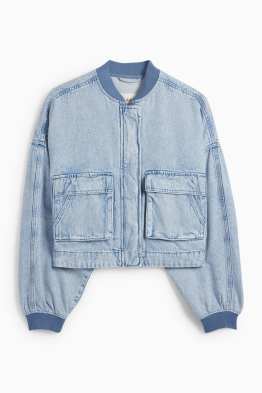 Denim bomber jacket