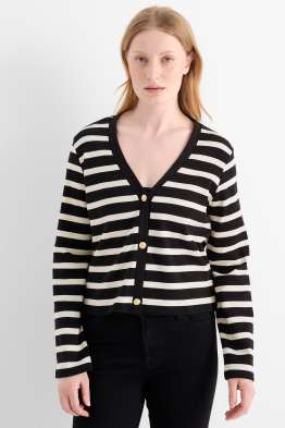 Gilet de maille - à rayures