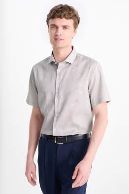 Business-overhemd - slim fit - kent - gemakkelijk te strijken - met patroon