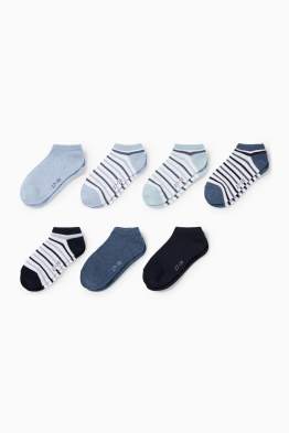 Pack de 7 - calcetines tobilleros - de rayas