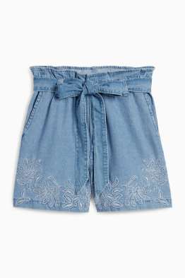 Pantaloni scurți de blugi - talie înaltă