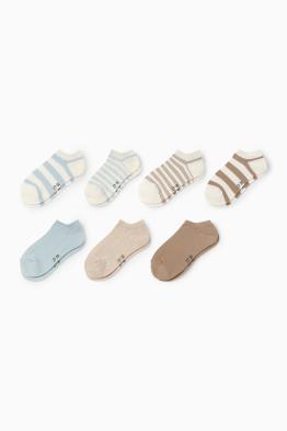 Pack de 7 - calcetines tobilleros - de rayas