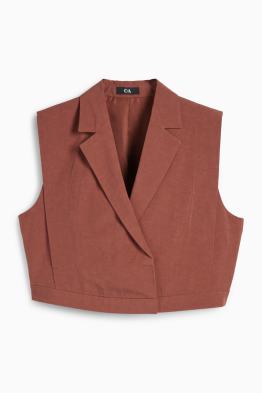 Cropped waistcoat- regular fit