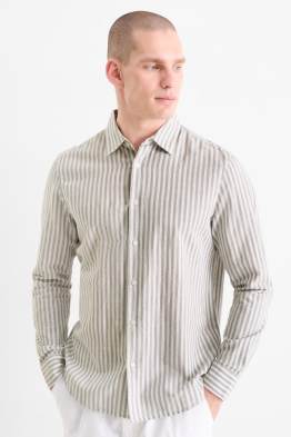 Camicia - regular fit - collo all'italiana - a righe