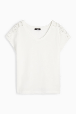 T-shirt à col V - regular fit