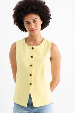 Kamizelka - tailored fit - miks lniany