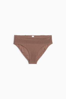 Bikini bottoms - mid-rise waist - LYCRA® XTRA LIFE™ - textured