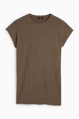 T-Shirt - Slim Fit - strukturiert
