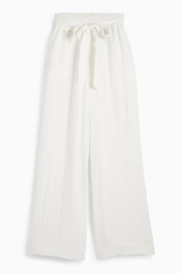 Cloth trousers - high waist - wide leg